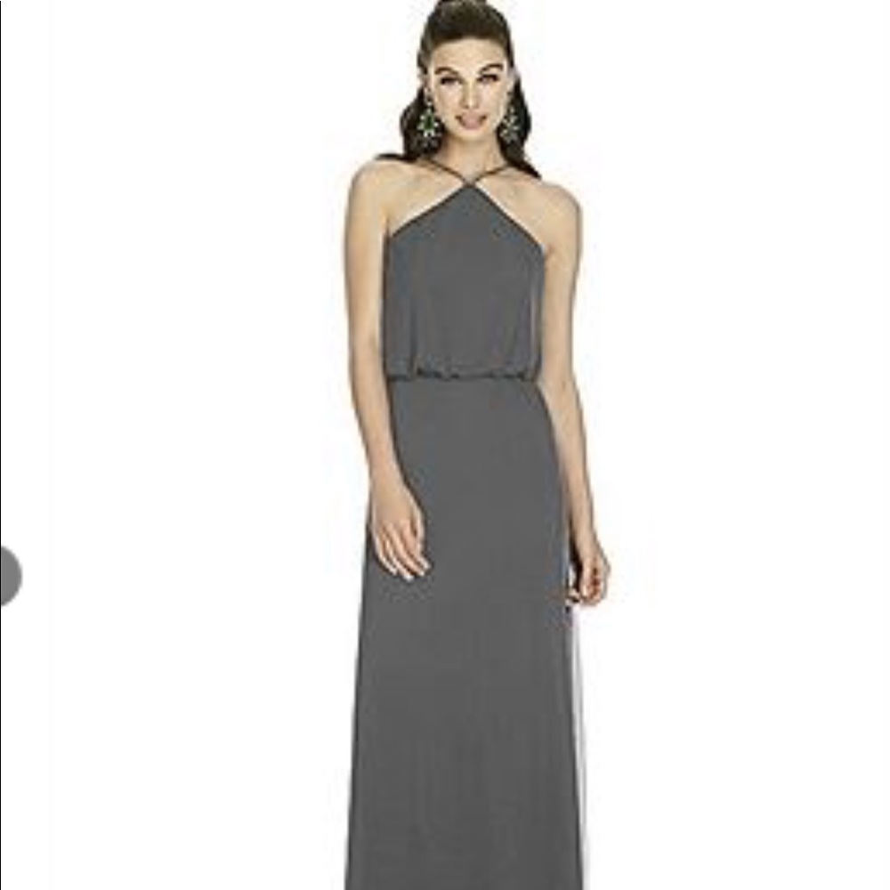Alfred Sung Bridesmaid Dress In Gunmetal